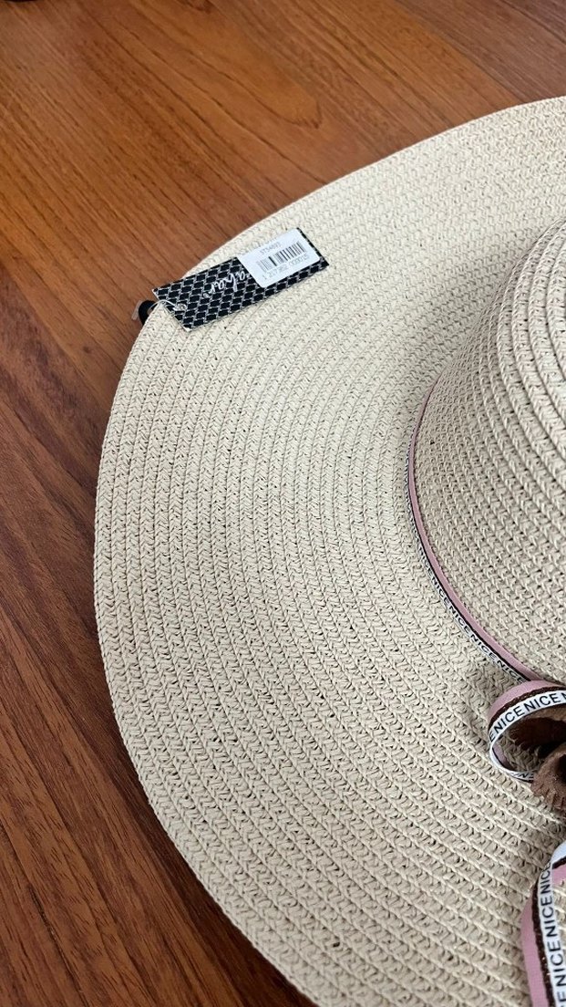 Bej Fırfırlı Bohem Kadın Şapka - Görsel 2