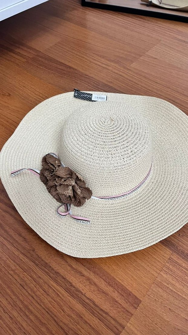 Bej Fırfırlı Bohem Kadın Şapka - Görsel 3