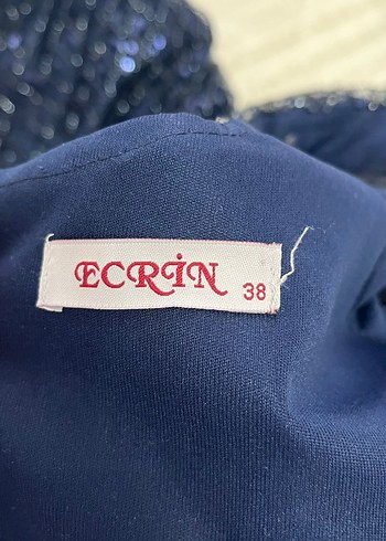 Lacivert Parlak Puantiyeli Uzun abiye - Görsel 4