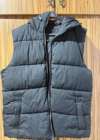 Gri Kapüşonlu Erkek Şişme Yelek - Görsel 2