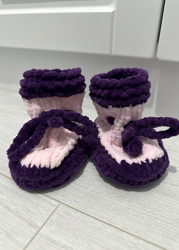 Bebek örgü patik - Görsel 3