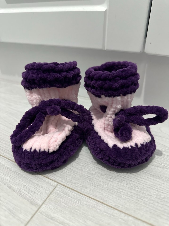 Bebek örgü patik - Görsel 3