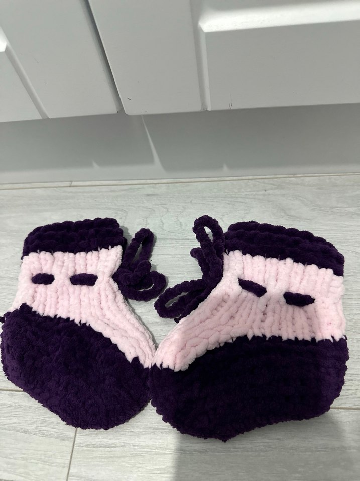 Bebek örgü patik - Görsel 2