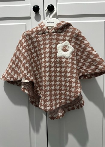 Kız Bebek Kapüşonlu Panço - Görsel 2