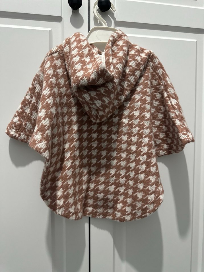 Kız Bebek Kapüşonlu Panço - Görsel 3