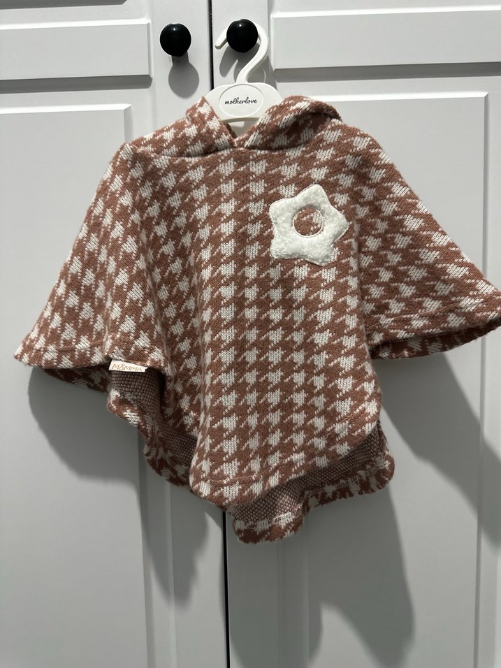 Kız Bebek Kapüşonlu Panço - Görsel 2