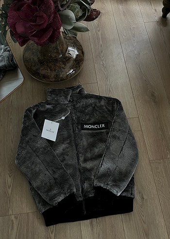 Gri Moncler Erkek Peluş Mont