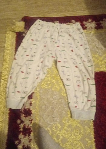Beyaz Pamuklu Erkek Çocuk Rahat Pantolon