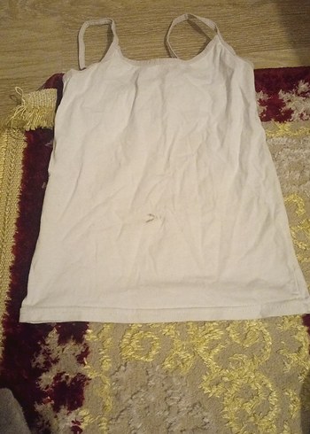 7 Yaş Beden Beyaz Bohem Kadın Askılı Atlet