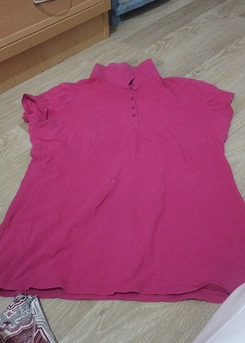 Kızlar için Pembe Polo Tişört