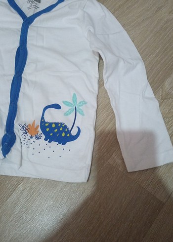 24-36 Ay Beden beyaz Renk Renkli Baskılı Erkek Çocuk Uzun Kollu Gömlek