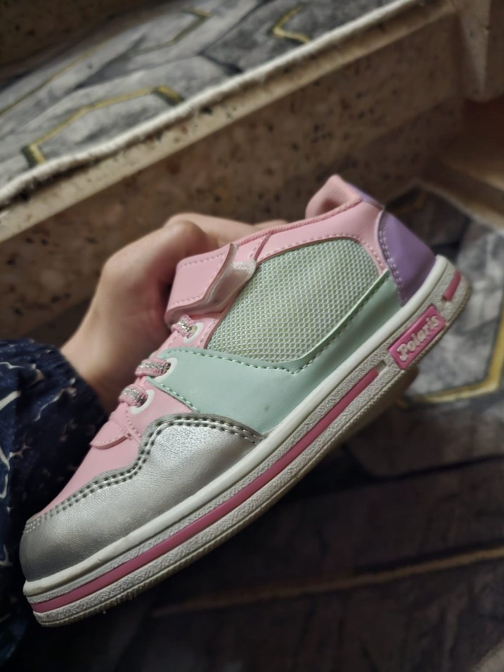 Kız Çocuk Pembe Bağcıklı Spor Ayakkabı - Görsel 2