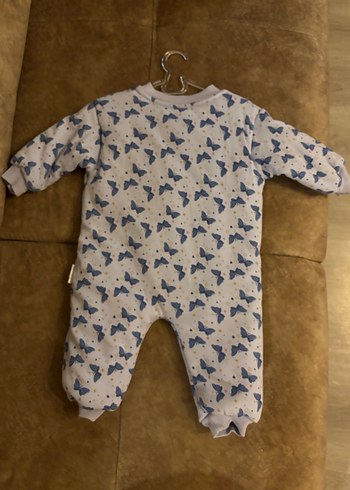 Bebek Kışlık uyku Tulumu Fermuarlı Mavi Desenli - Görsel 2