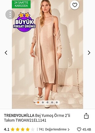 Milla elbise hırka takım
