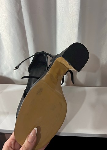 Siyah Platform Topuklu Kadın Gece Ayakkabısı - Görsel 4