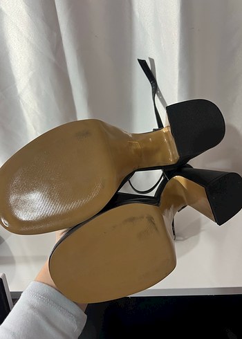 Siyah Platform Topuklu Kadın Gece Ayakkabısı - Görsel 5