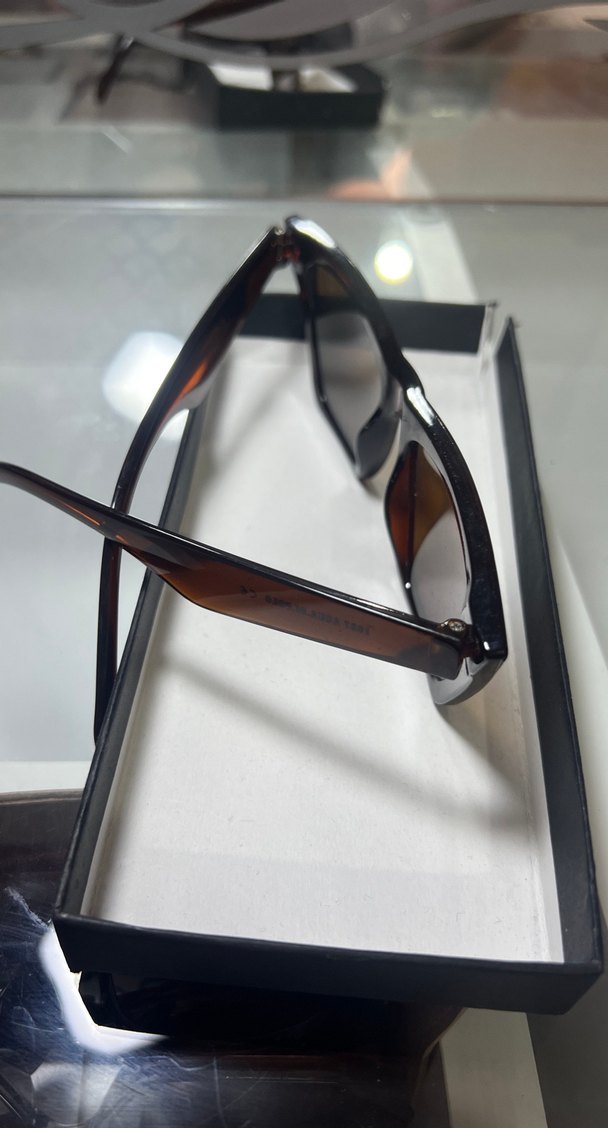 Kahverengi Şeffaf Kadın Güneş Gözlüğü - Görsel 3