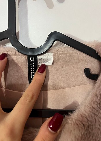 Pembe Kadın Kürk Detaylı Midi Boy Ceket - Görsel 3