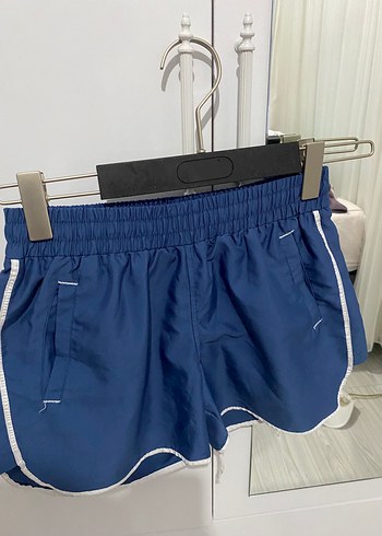 s Beden Mavi Mini Spor Şort