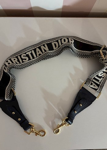 Dior Christian Dior Zincir Detayli Siyah Deri Canta Askisi