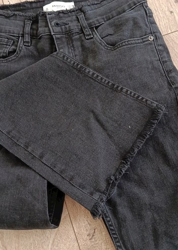 36 Beden Gri Midi Boy Regular Fit Kadın Kot Pantolon