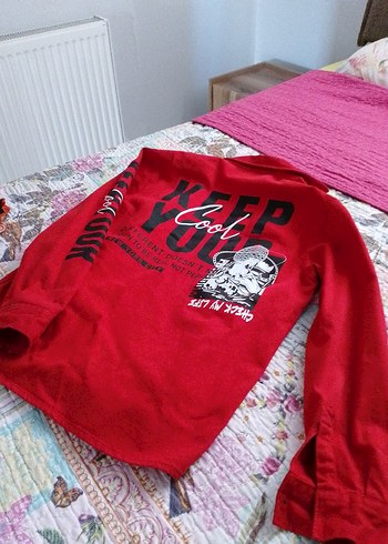 Defacto Kirmizi Baskili Erkek Sweatshirt