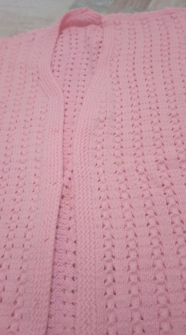 kadın Pembe Triko Kolsuz Hırka - Görsel 3