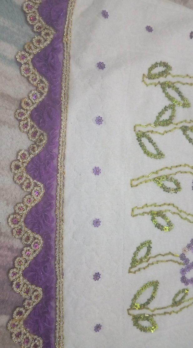 Mor Nakışlı Geleneksel Havlu - Görsel 2