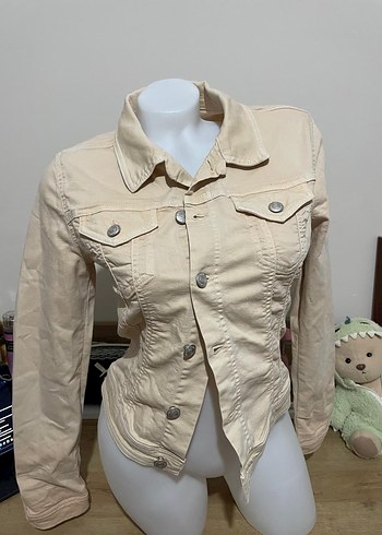 Vintage Düğmeli Kadın Denim Ceket