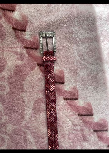 Beden Vintage Bordo Yılan Desenli Kadın Kemer