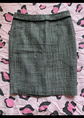 Gri Kemerli Mini Kalem Etek - Görsel 2