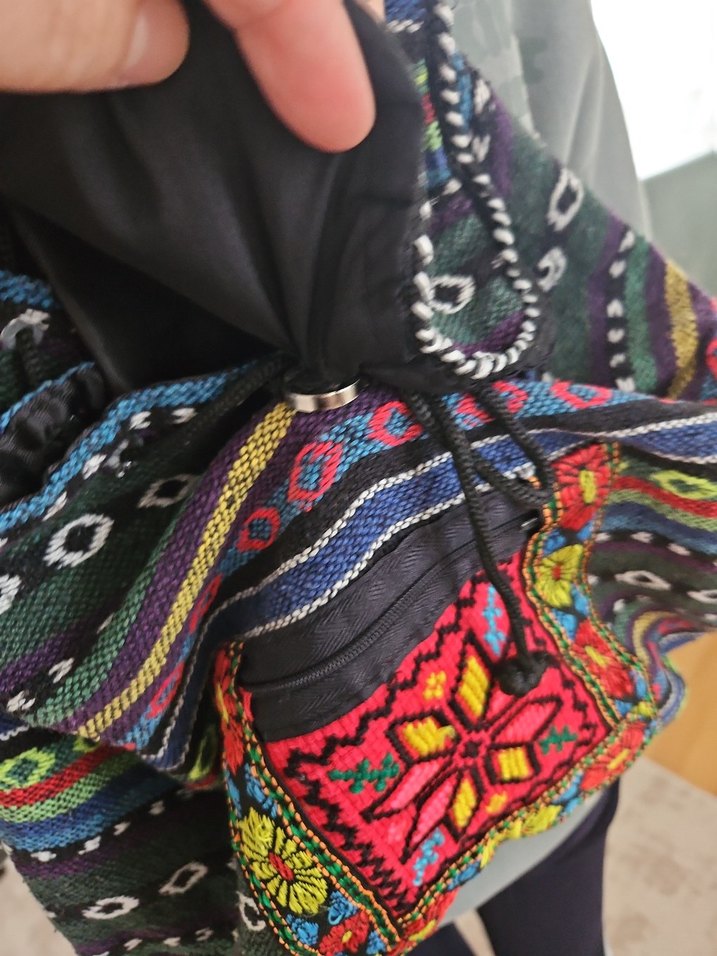 Renkli Nakışlı Bohem Kadın Sırt Çantası - Görsel 4