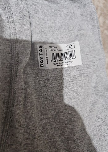 Baytaş Gri Erkek Boxer İç Çamaşırı M - Görsel 3