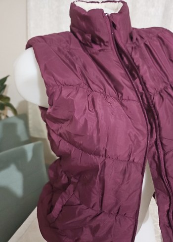 Bordo Fermuarlı çocuk Yelek - Görsel 2