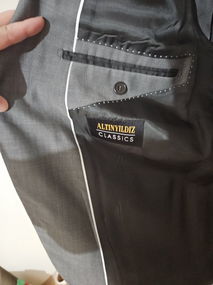 Gri Erkek  Ceket - Görsel 3