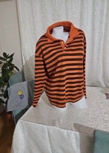 Çizgili Kahverengi Erkek Kazak - Görsel 4