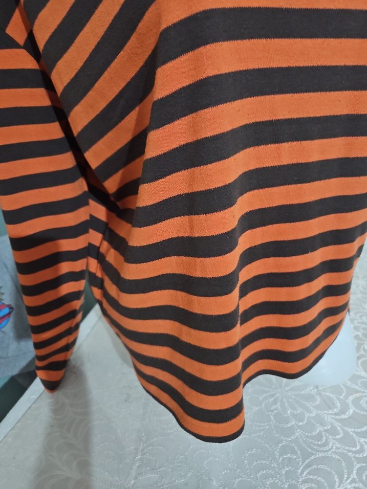 Çizgili Kahverengi Erkek Kazak - Görsel 3