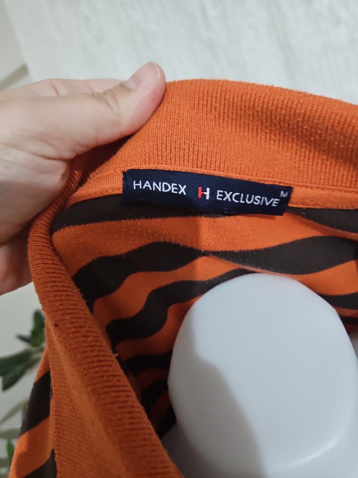 Çizgili Kahverengi Erkek Kazak - Görsel 2