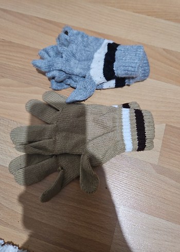 Çocuj  Gri Örgü Eldiven 2 Adet - Görsel 2