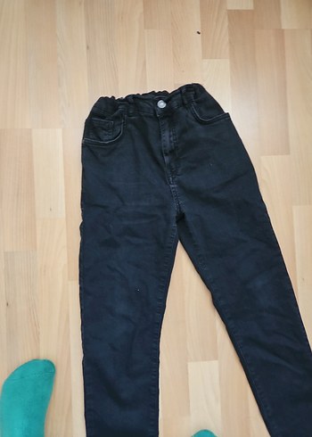 Siyah Erkek Çocuk Kemerli Denim Pantolon - Görsel 2