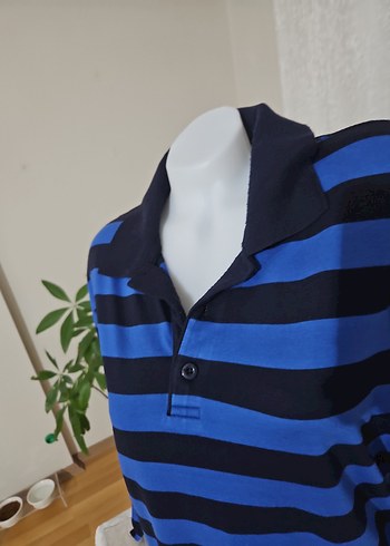 Mavi Çizgili Erkek Kazak - Görsel 5