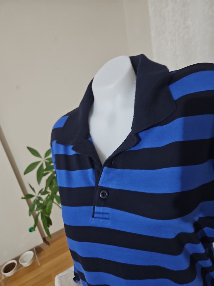 Mavi Çizgili Erkek Kazak - Görsel 5