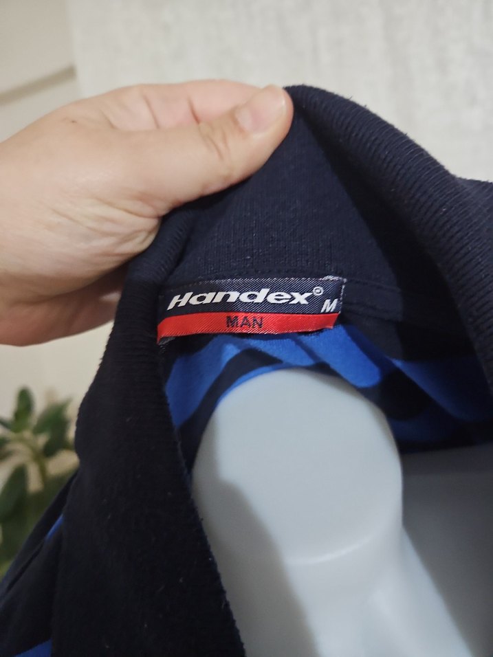 Mavi Çizgili Erkek Kazak - Görsel 3