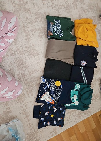 Erkek Çocuk Renkli Baskılı Yeşil Sweatshirt - Görsel 8