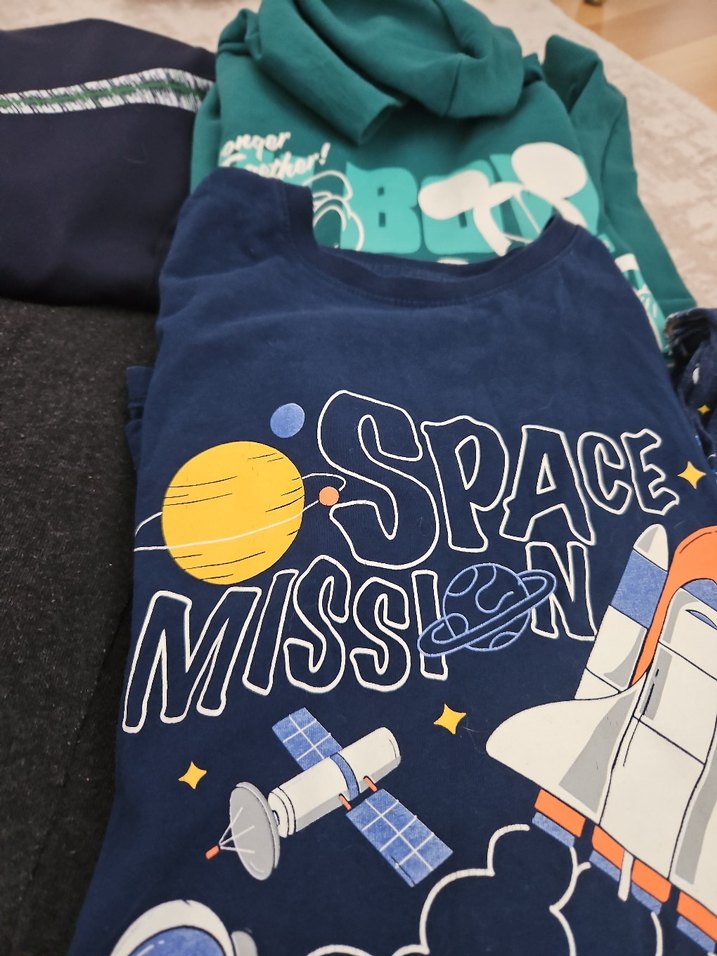 Erkek Çocuk Renkli Baskılı Yeşil Sweatshirt - Görsel 4