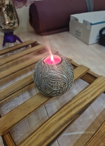 Beden gri Renk Tasarım mumluk gümüş renk mumluk