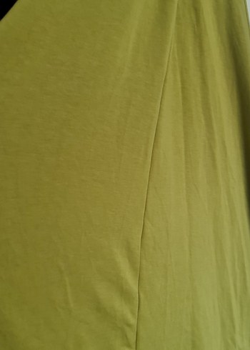 Askılı limon küf ü renkte  sırt dekolteli çok şık gece elbisesi - Görsel 8