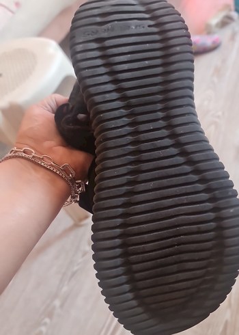 42,5 Beden siyah Renk Siyah erkek Günlük Cırtlı Sandalet skechers marka orjinal