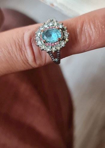 Accessorize Turkuaz Taşlı Vintage Kadın Yüzük