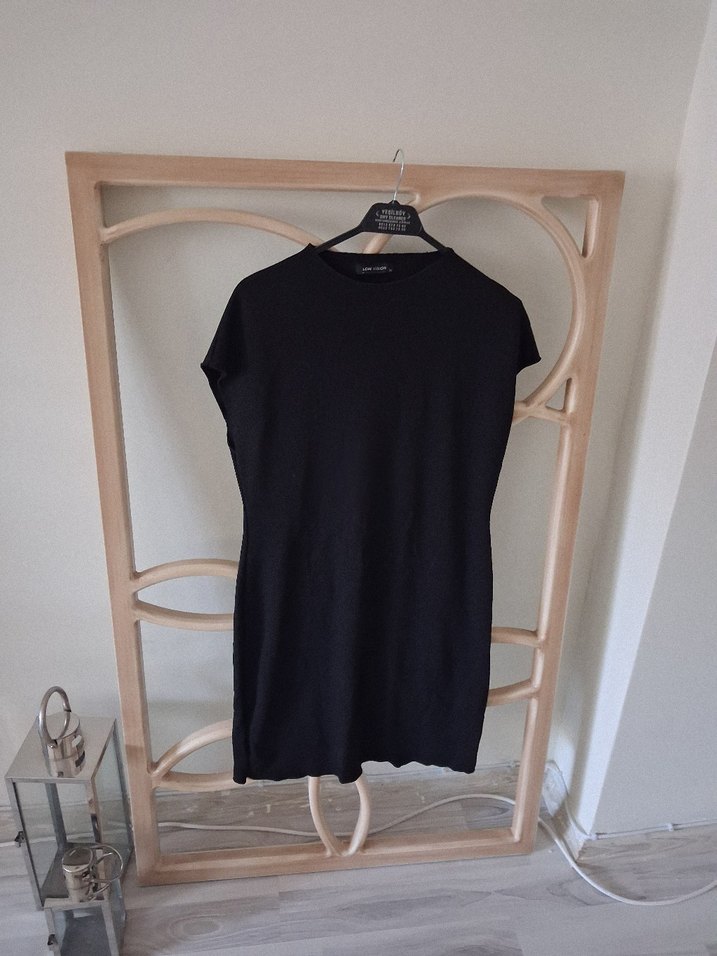 Kadın Siyah Kısa Kollu  Elbise - Görsel 3